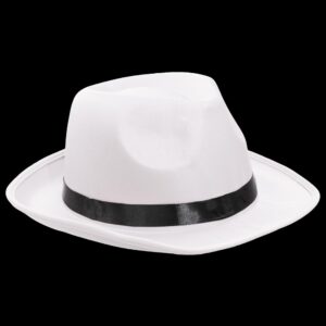 Cappello Gangster Bianco Accessorio Di Carnevale