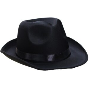 Cappello Gangster Nero Accessorio Di Carnevale - immagine 1