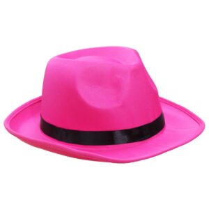 Cappello Gangster Fuxia Accessorio Di Carnevale - immagine 1