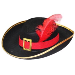 Cappello Moschettiere Nero Accessorio Di Carnevale