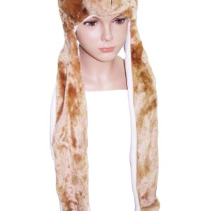 Cappello Orso Con Scaldamani Accessorio Di Carnevale