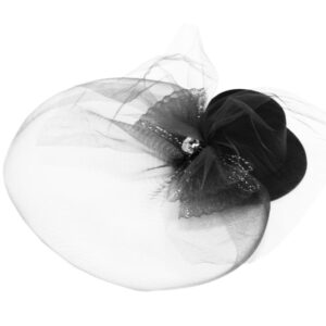 Cappellino Con Fiocco Nero Accessorio Di Carnevale