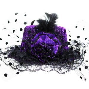 Cappellino Lurex Viola Accessorio Di Carnevale
