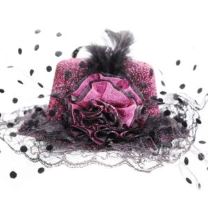 Cappellino Lurex Rosa Accessorio Di Carnevale