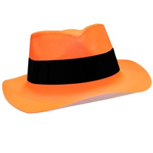 Cappello Gangster Arancio Accessorio Di Carnevale