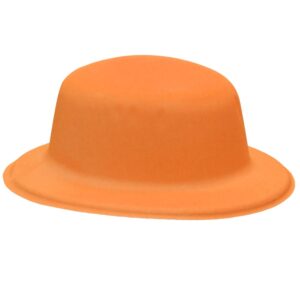 Cappello Bombetta Arancio Accessorio Di Carnevale