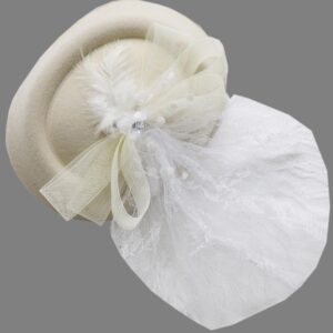 Cappellino Fermacapelli Ecru' Accessorio Di Carnevale