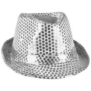 Cappello Paillettes Argento Accessorio Di Carnevale