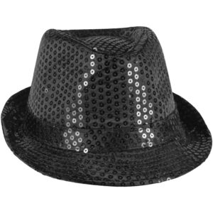 Cappello Paillettes Nero Accessorio Di Carnevale