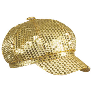 Berretto Paillettes Oro Accessorio Di Carnevale