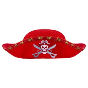 Cappello Pirata Rosso Accessorio Di Carnevale