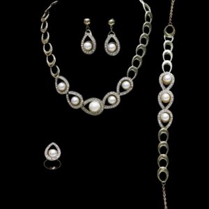 Parure Diamante Perla Accessorio Di Carnevale