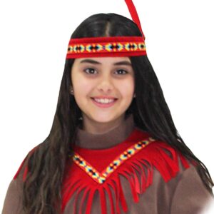 Fascia Indiana Rossa Accessorio Di Carnevale