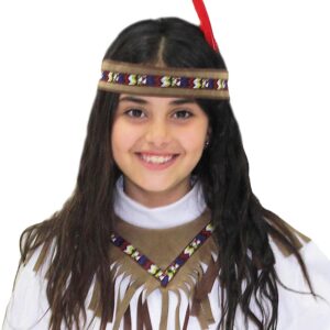 Fascia Indiana Marrone Accessorio Di Carnevale