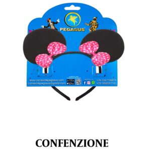 Frontino Topoletta Fuxia Accessorio Di Carnevale - immagine 1