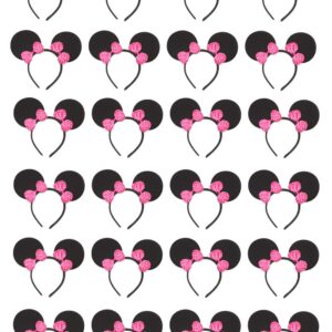 Cerchietto Frontino Topoletta Fucsia (cf 24 Pz) Accessorio Di Carnevale - immagine 1