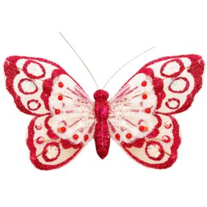 Fermacapelli Farfalla Rosso Accessorio Di Carnevale