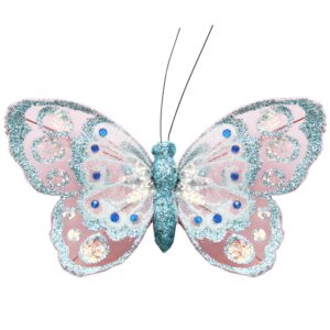 Fermacapelli Farfalla Celeste Accessorio Di Carnevale