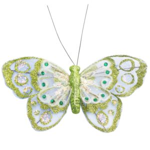 Fermacapelli Farfalla Verde Accessorio Di Carnevale