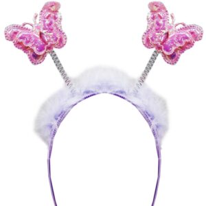 Frontino Farfalla Viola Accessorio Di Carnevale - immagine 1