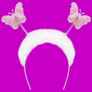 Frontino Farfalla Bianco Accessorio Di Carnevale - immagine 1