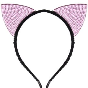 Frontino Gattina Lusso Rosa Accessorio Di Carnevale