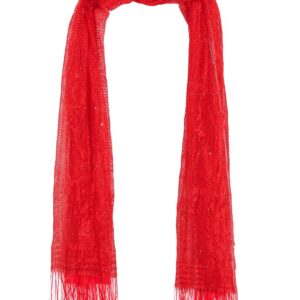 Foulard Spagnola Rosso Accessorio Di Carnevale
