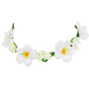 Ghirlanda Di Fiore Bianco Per Damigella Accessorio Di Carnevale - immagine 1