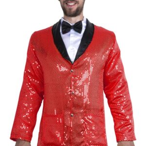 Giacca  Paillettes Rosso Accessorio Di Carnevale - immagine 1