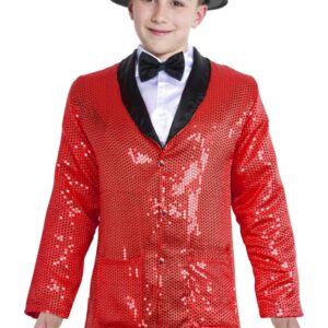 Giacca  Paillettes Rosso Accessorio Di Carnevale - immagine 1