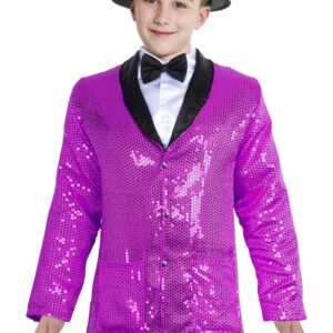 Giacca  Paillettes Fuxia Accessorio Di Carnevale - immagine 1