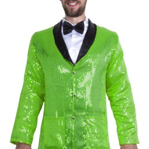 Giacca  Paillettes Verde Accessorio Di Carnevale - immagine 1