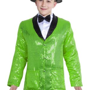 Giacca  Paillettes Verde Accessorio Di Carnevale - immagine 1