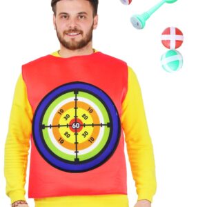 Giubotto  Bersaglio Rosso Accessorio Di Carnevale - immagine 1