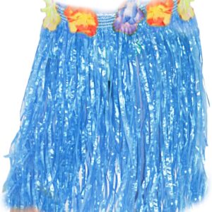 Gonna Hawaiana Bambina Turchese Accessorio Di Carnevale