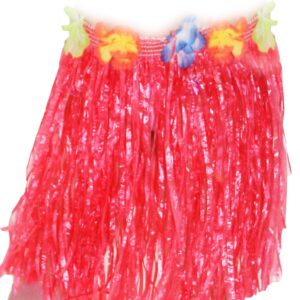 Gonna Hawaiana Bambina Rossa Accessorio Di Carnevale