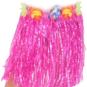 Gonna Hawaiana Bambina Fuxia Accessorio Di Carnevale