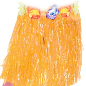 Gonna Hawaiana Bambina Arancio Accessorio Di Carnevale