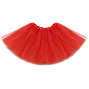 Gonna Tulle Bambina Rossa Accessorio Di Carnevale - immagine 1
