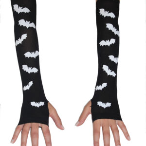 Guanti Stampa Pipistrello Accessorio Di Carnevale - immagine 1