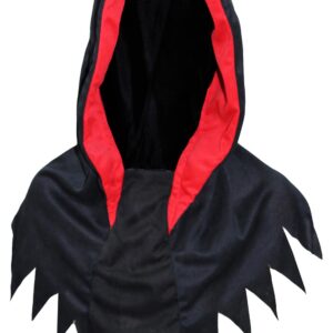 Cappuccio Demone Nero  Accessorio Di Carnevale