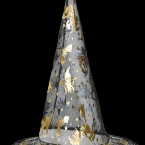 Cappello Tulle Strega Oro Accessorio Di Carnevale - immagine 1