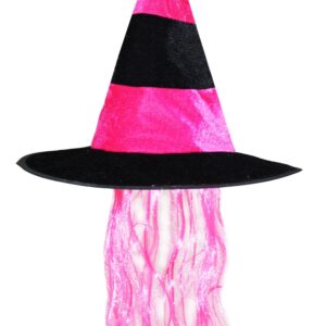 Cappello Strega Ciniglia Fuxia Accessorio Di Carnevale - immagine 1