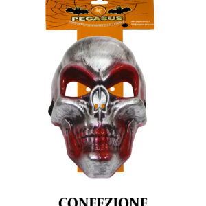 Maschera Scheletro Argento Accessorio Di Carnevale - immagine 1