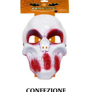 Maschera Scheletro Bianco Accessorio Di Carnevale - immagine 1