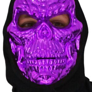 Maschera Teschio Viola Accessorio Di Carnevale - immagine 1
