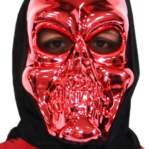 Maschera Demone Rosso Accessorio Di Carnevale - immagine 1