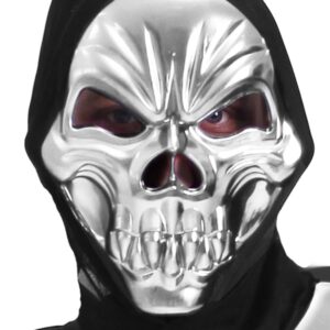 Maschera Scheletro Argento Accessorio Di Carnevale - immagine 1
