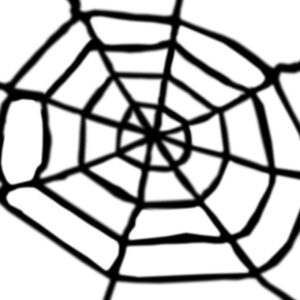 Ragnatela Di Rete Nera Accessorio Di Carnevale - immagine 1