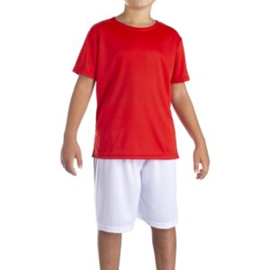 Maglietta Girocollo Mezza Manica Rosso Bambino Accessorio Di Carnevale - immagine 1